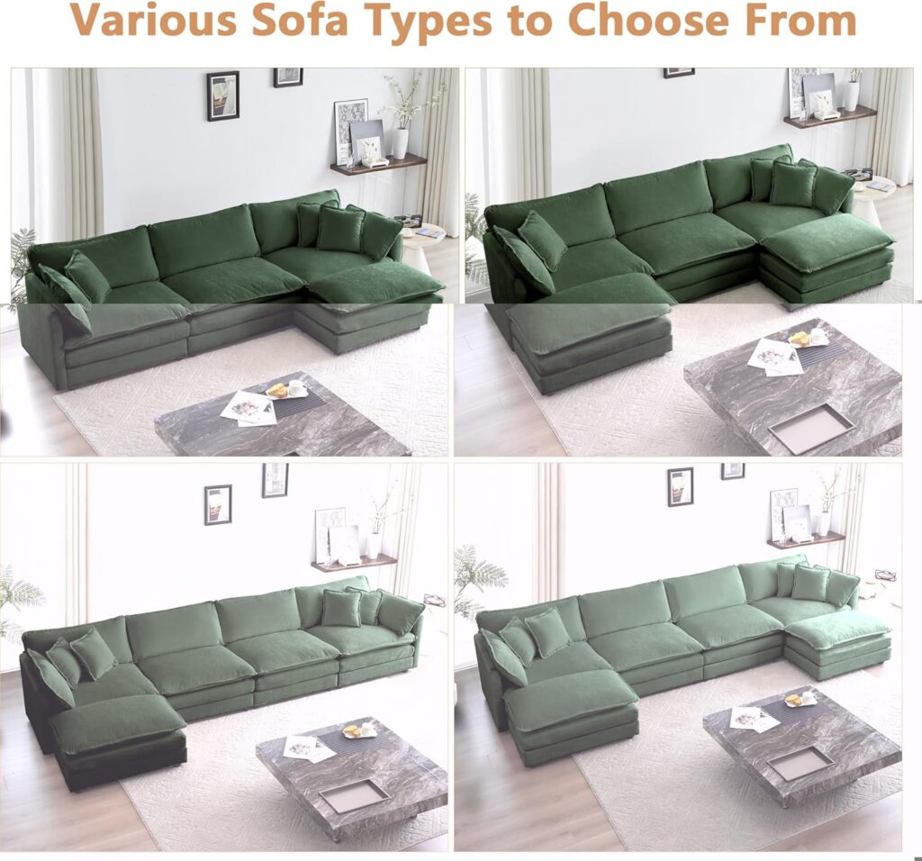 Mikibama sectional sofa during simple home assembly.